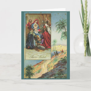 Vintage religiöse Weihnachtskarte Feiertagskarte