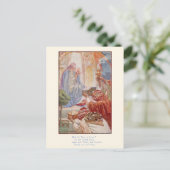 Vintage religiöse Weihnachtskarte - Weiße Männer Postkarte (Stehend Vorderseite)