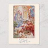 Vintage religiöse Weihnachtskarte - Weiße Männer Postkarte (Vorderseite)