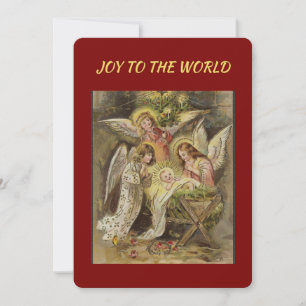 Vintage religiöse Weihnachtskarte zur Geburt Chris Feiertagskarte