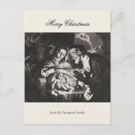 Vintage religiöse Weihnachtskrippe Christlich Feiertagspostkarte