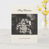 Vintage religiöse Weihnachtskrippe Christlich Karte (Gelbe Blume)