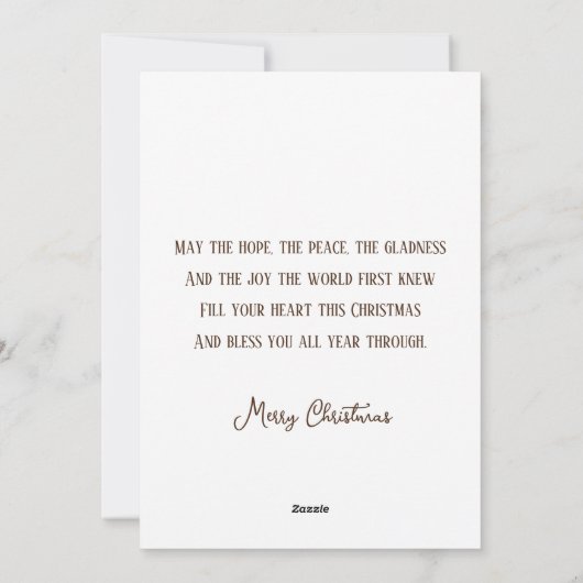 Vintage religiöse Weihnachtskrippen Feiertagskarte (Rückseite)