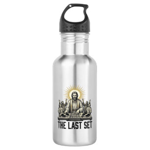 Vintage religiöser DJ The Last Set-Shirt-Design_1 Edelstahlflasche
