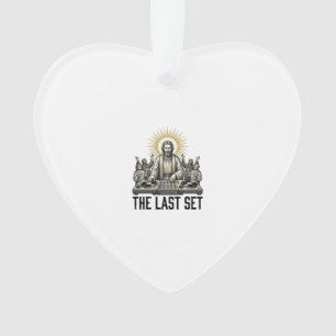 Vintage religiöser DJ The Last Set Shirt Design_1 Ornament