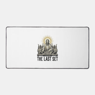 Vintage religiöser DJ The Last Set Shirt Design_1 Schreibtischunterlage