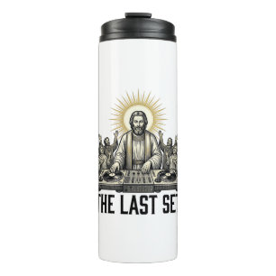 Vintage religiöser DJ The Last Set-Shirt-Design_1 Thermosbecher