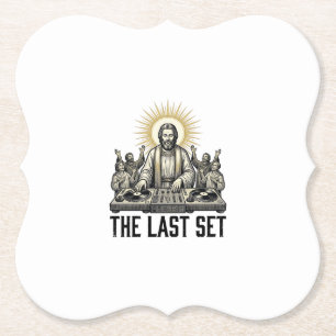 Vintage religiöser DJ The Last Set-Shirt-Design_1 Untersetzer