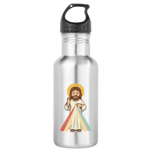 Vintage religiöser Segen Vektor-Shirt-Design_1 Edelstahlflasche