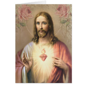 Vintage religiöses Herz Jesus-Jubiläum katholisch