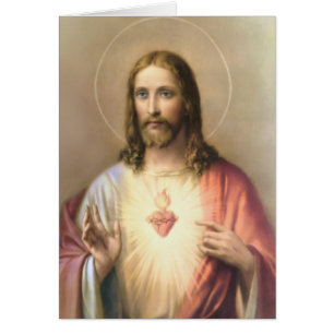 Vintage religiöses Herz Jesus-Jubiläum katholisch