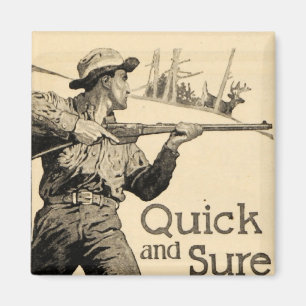 Vintage-Remington-Gewehr-Schnell-Sicher-Waffen-Wer Magnet