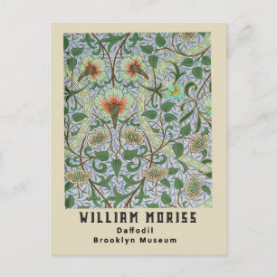 Vintage Remix William Morris Narzissen Blumenmuste Postkarte