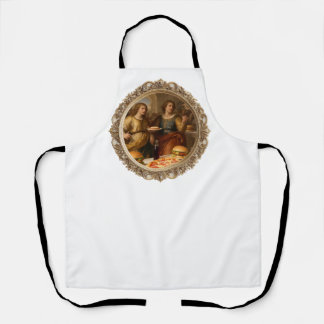 Vintage-Renaissance-Gemälde-Parodie von Männern, d Schürze