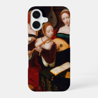 Vintage-Renaissance-Kunst: Drei Musikerinnen