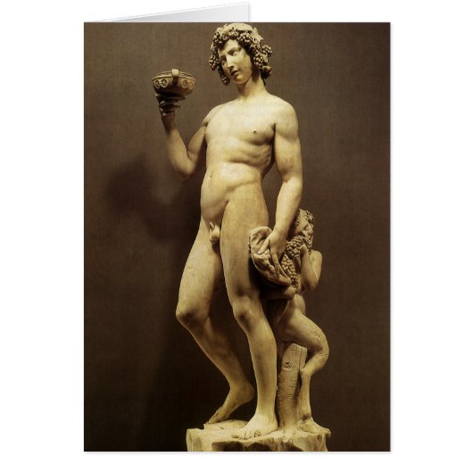 Vintage Renaissance-Statue Bacchus von Michelangel (Vorne)