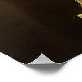 Vintage Renaissance-Statue Bacchus von Michelangel Poster (Ecke)