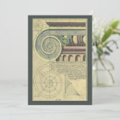 Vintage Renaissancearchitektur; Party für das Ruhe Einladung (Stehend Vorderseite)