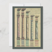 Vintage Renaissancearchitektur; Party für das Ruhe Einladung (Vorderseite)