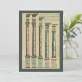 Vintage Renaissancearchitektur; Party für das Ruhe Einladung (Stehend Vorderseite)