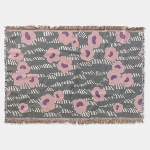 Vintage René Crevel Französisch Art Deco Rosa Blum Decke