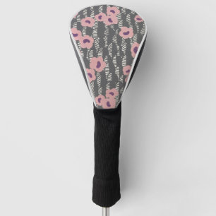 Vintage René Crevel Französisch Art Deco Rosa Blum Golf Headcover