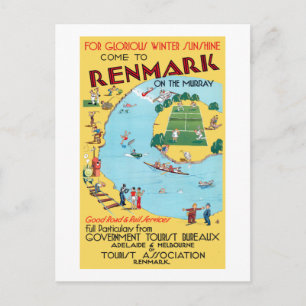 Vintage Renmark am Murray Australien Reise Postkarte