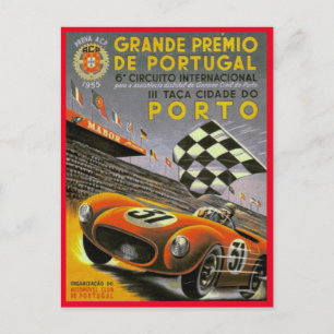 VINTAGE RENNEN - PORTUGAL GRAND PRIX 1955 POSTKART POSTKARTE