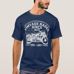 Vintage-Rennfahrer Seit 1973 Retro-Motorrad Motor T-Shirt