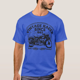 Vintage-Rennfahrer seit 1983 Retro-Motorrad Motorr T-Shirt