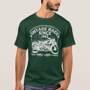 Vintage-Rennfahrer seit 1983 Retro-Motorrad Motorr T-Shirt