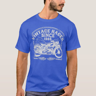 Vintage-Rennfahrer seit 1985 Retro-Motorrad Motorr T-Shirt