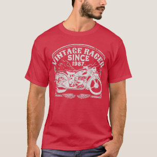 Vintage-Rennfahrer seit 1987 Retro-Motorrad Motorr T-Shirt