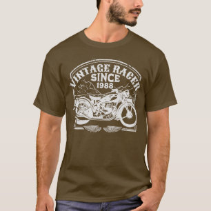 Vintage-Rennfahrer seit 1988 Retro-Motorrad Motorr T-Shirt