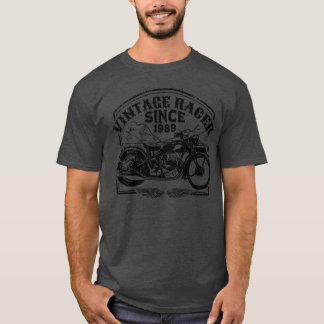 Vintage-Rennfahrer seit 1989 Retro-Motorrad Motorr T-Shirt