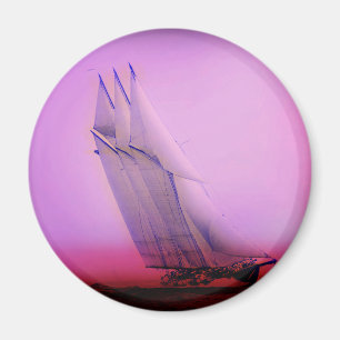 Vintage-Rennjacht-Magnet Magnet