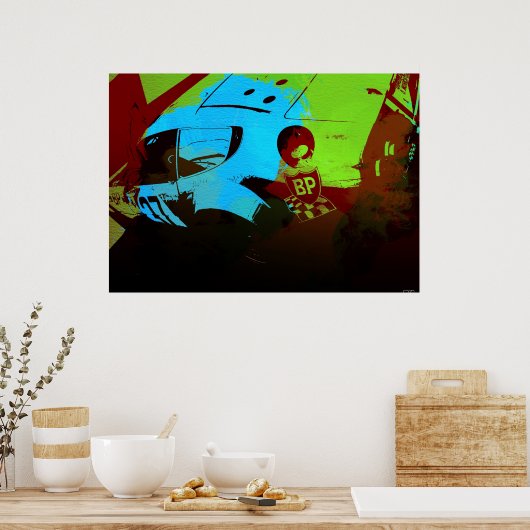 Vintage Rennkunst Poster (Küche)