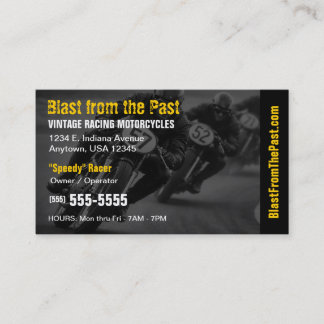 Vintage-Rennmotorrad | Klassischer Motorsport Visitenkarte