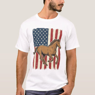 Vintage-Rennpferd-patriotisches-Flag-Shirt-Design_ T-Shirt