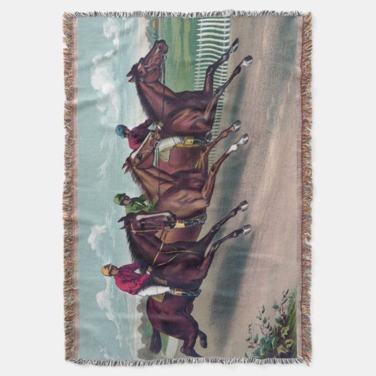 Vintage Rennpferde Decke (Vorderseite Vertikal)