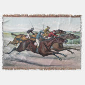 Vintage Rennpferde mit Vollblut Decke (Vorderseite)