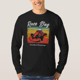 Vintage-Renntag Kart-Racing Go-Karting-Rennfahrer T-Shirt