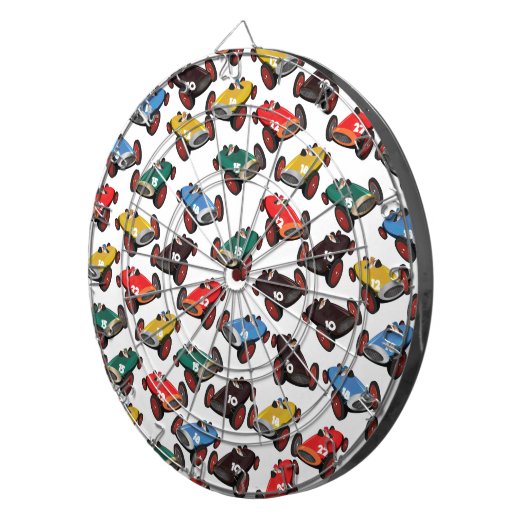 Vintage Rennwagen Dartscheibe (Vorderseite rechts)