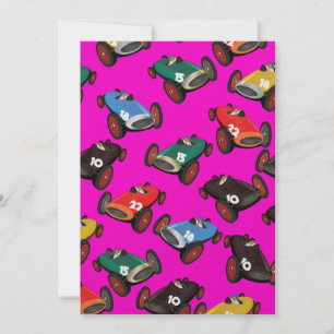 Vintage Rennwagen Einladung