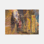 Vintage Rennwagen Fleecedecke (Vorderseite (Horizontal))