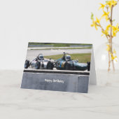 Vintage Rennwagen Geburtstagskarte Karte (Gelbe Blume)