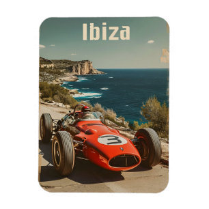 Vintage-Rennwagen in Ibiza Magnet