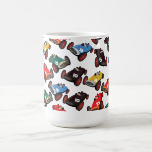 Vintage Rennwagen Kaffeetasse