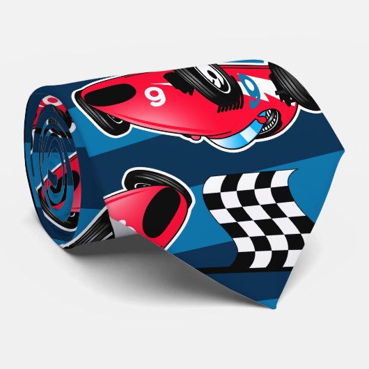 Vintage Rennwagen Krawatte (Gerollt)