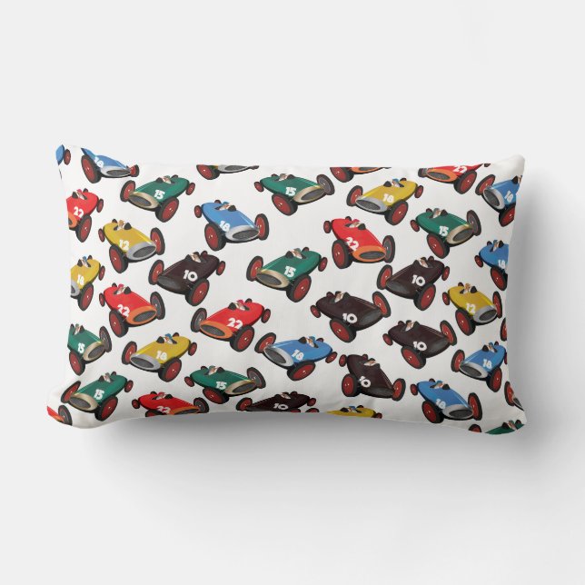 Vintage Rennwagen Lendenkissen (Vorderseite)